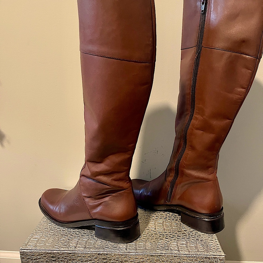 Talbots Leather Riding Boot, Chocolate Brown, size 7, $ - Picture 3 of 4